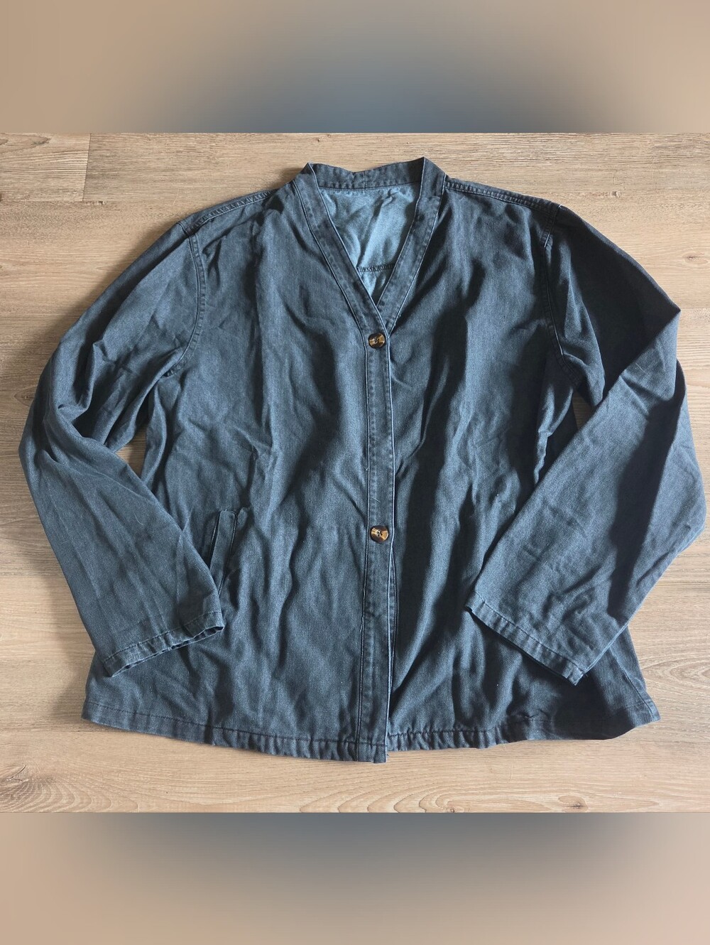 π΅ Women's Denim Jacket β Dark Blue (Almost Black) | Size 3X (Fits Like a 2X) - Picture 2 of 3